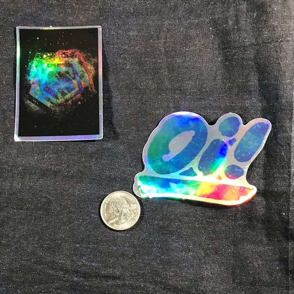 Oi Metallic Prismatic Rainbow Reflective Sticker - Picture 3 of 4
